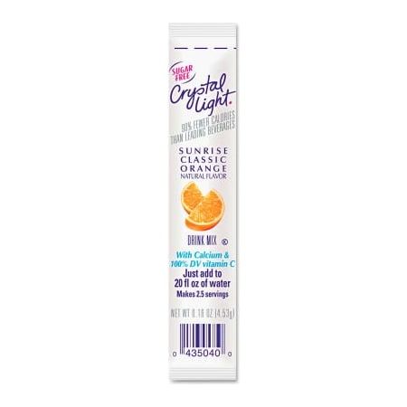 Kraft Foods Crystal Light On-The-Go Drink Mix Sticks, Sugar Free, Sunrise Orange, 0.16 oz., 30/Box CRY00504